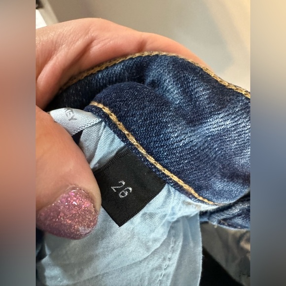 Flying Monkey Dark Blue Cropped Jeans Frayed - Picture 5 of 5